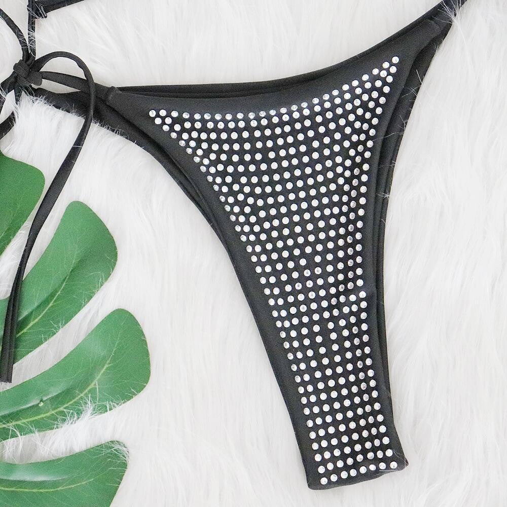 Wrap Around Halter Micro Diamond Bikini