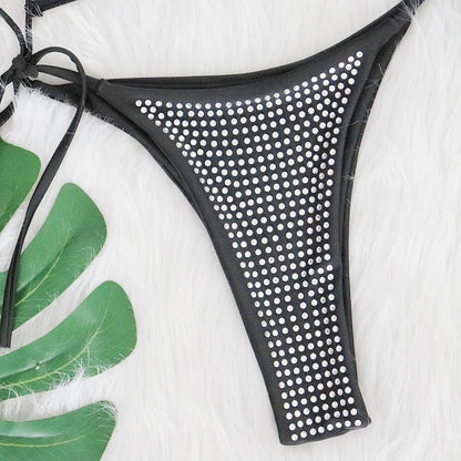 Wrap Around Halter Micro Diamond Bikini