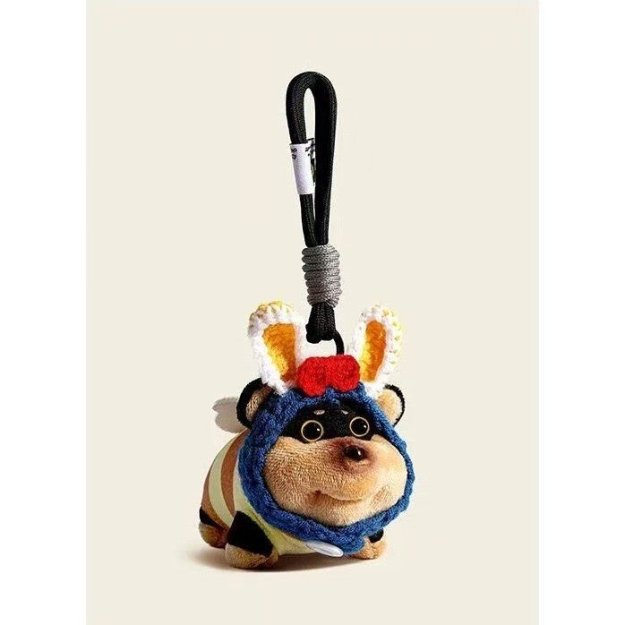 Bee Puppy Bag Pendant Plush Doll Keychain Pendant