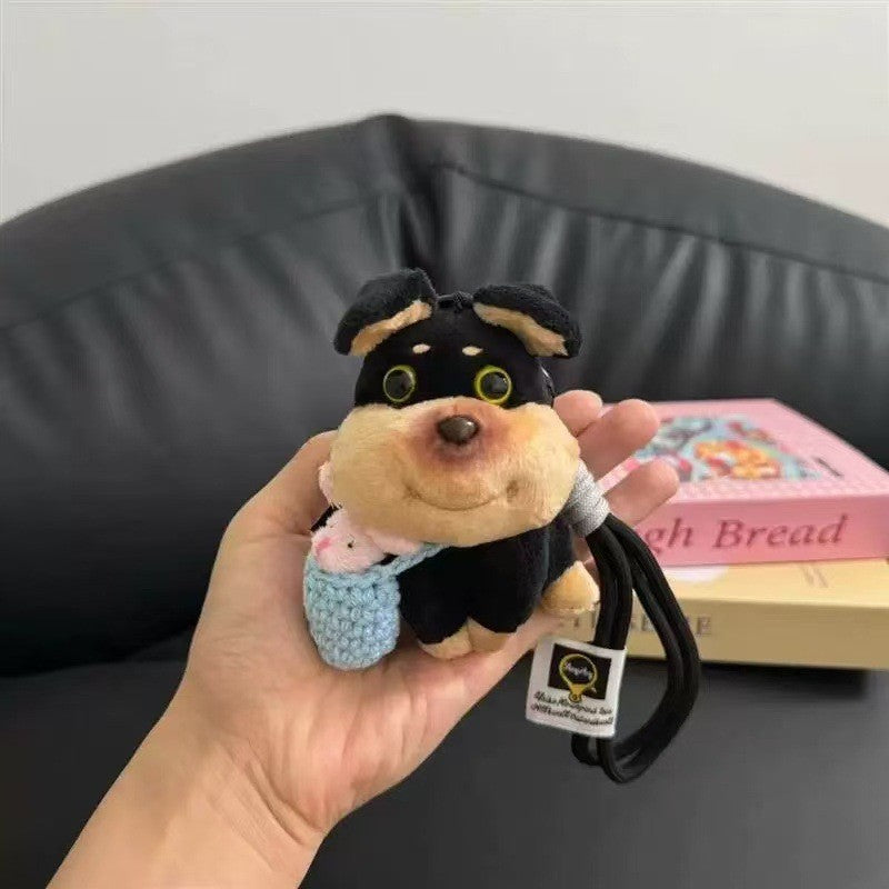 Bee Puppy Bag Pendant Plush Doll Keychain Pendant