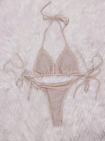 Wrap Around Halter Micro Diamond Bikini