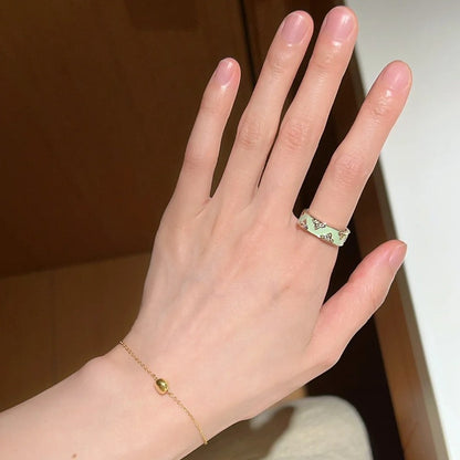 Fashion Gold Plated Butterfly Flower Finger Ring Birthday Gifts