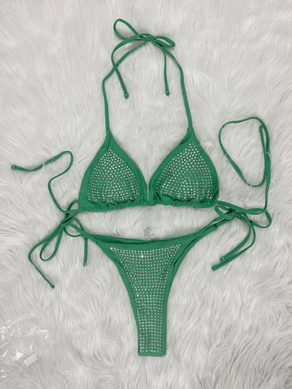Wrap Around Halter Micro Diamond Bikini