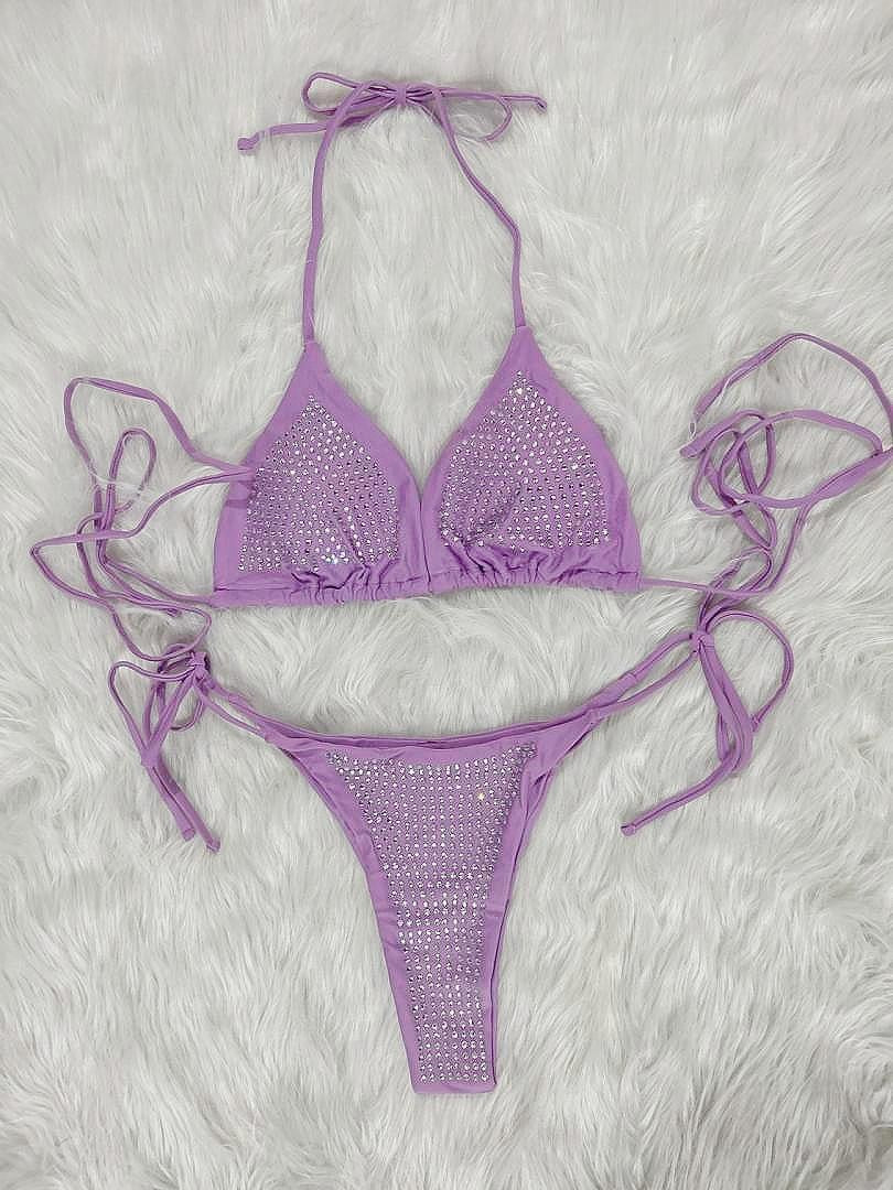 Wrap Around Halter Micro Diamond Bikini