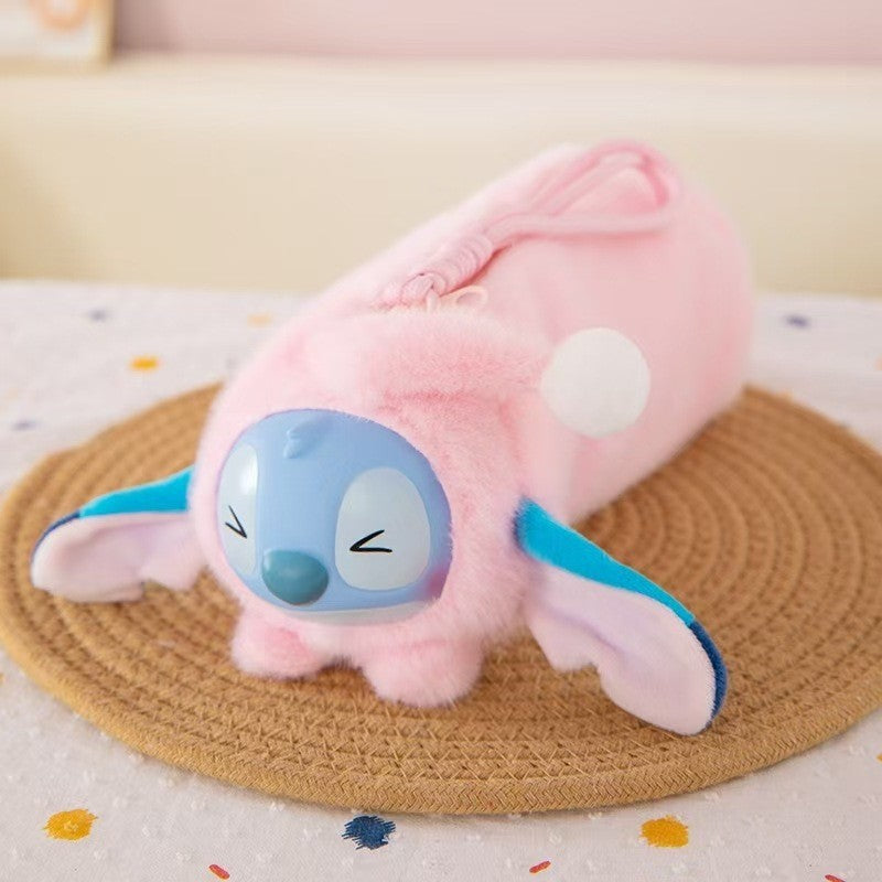 Disney Stitch Labubu Plush Pencil Case Anime Kawaii