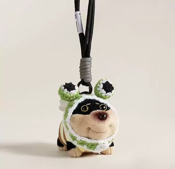 Bee Puppy Bag Pendant Plush Doll Keychain Pendant