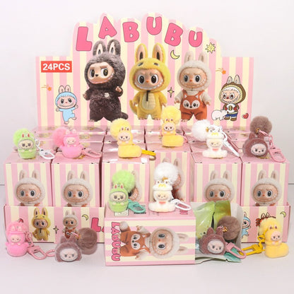 24pcs set Mini Labubu Pendant Blind Box Toys Kawaii Anime Surprise box