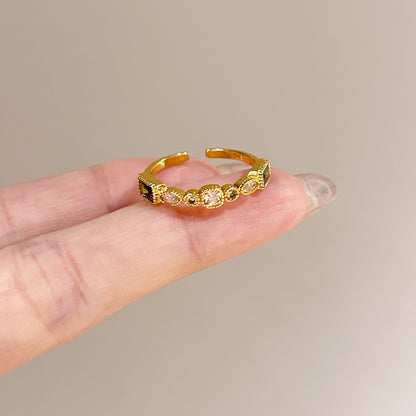 Fashion Gold Plated Butterfly Flower Finger Ring Birthday Gifts