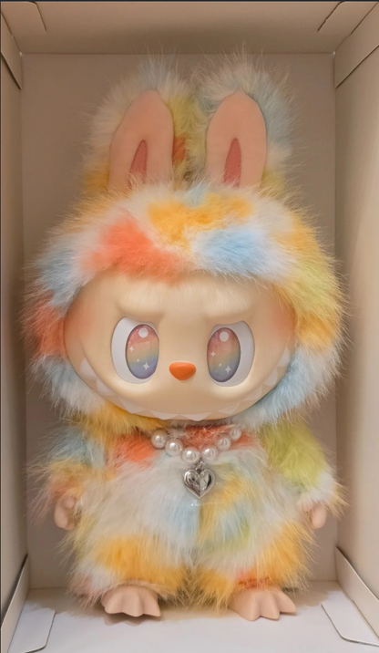 38cm Rainbow Color Rock to Universe with necklace
