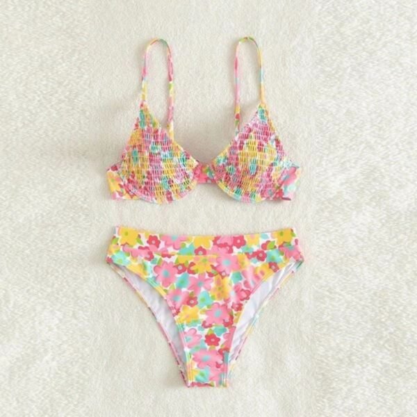 Floral Print 2-Piece Tie-Back Bikini