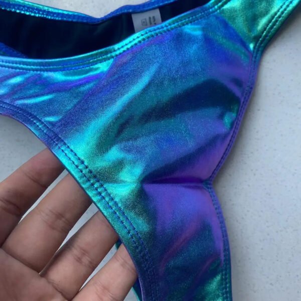Metallic Purple Bikini--Two-Piece Swimwear - 图片 4