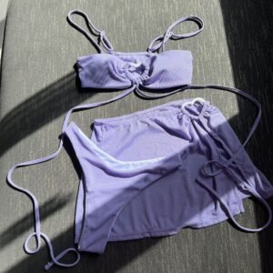 3-Piece Bikini Set with Skirt – Stylish Beachwear