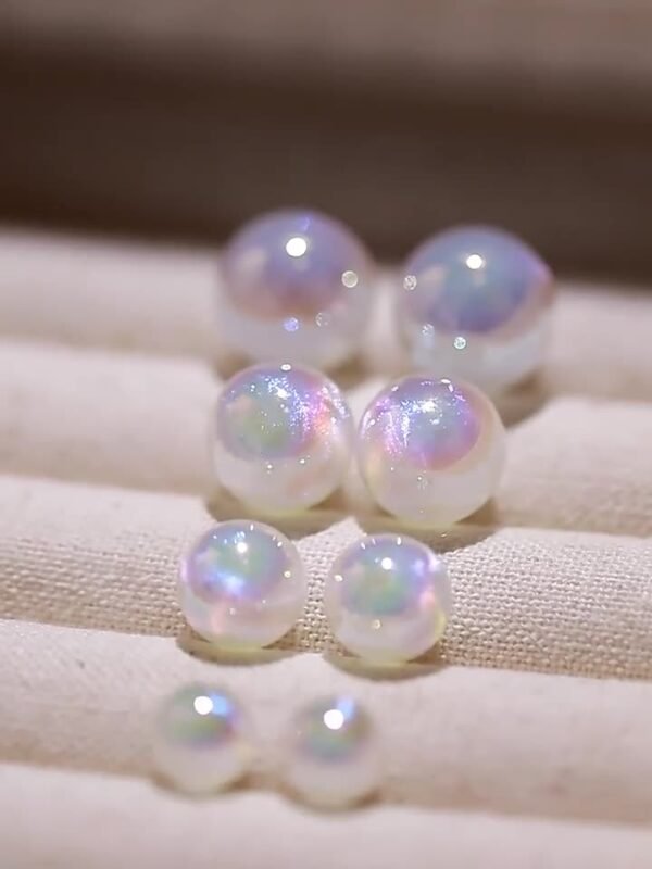 Iridescent Pearl Stud Earrings