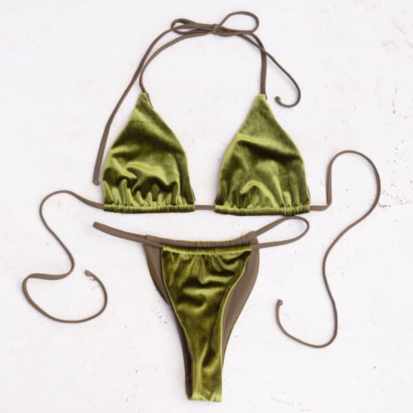 Velvet Tie Side Bikini Set