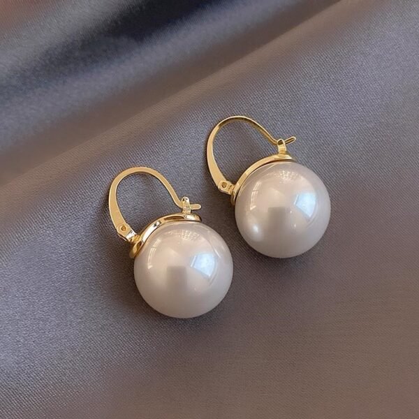 Elegant Pearl Drop Earrings(Colored) - 图片 2