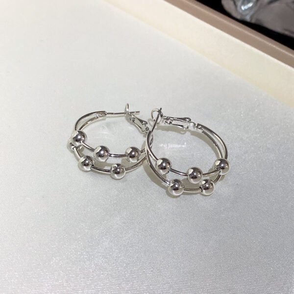 Gold/Silver Metal Hoop Earrings Collection - 图片 22