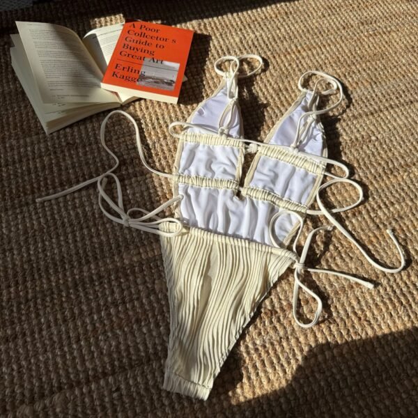 One-Piece Tie-Back Bikini – Trendy & Comfortable Beachwear - 图片 3