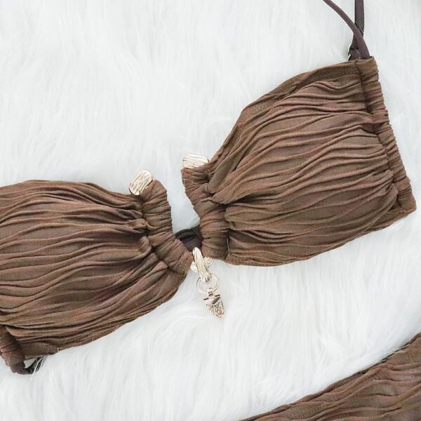 Brown Horseshoe 2 Pieces Bikini - 图片 4