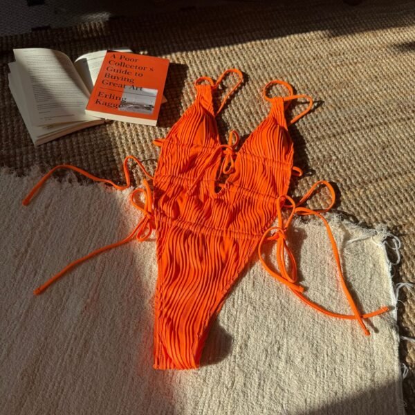 One-Piece Tie-Back Bikini – Trendy & Comfortable Beachwear - 图片 6