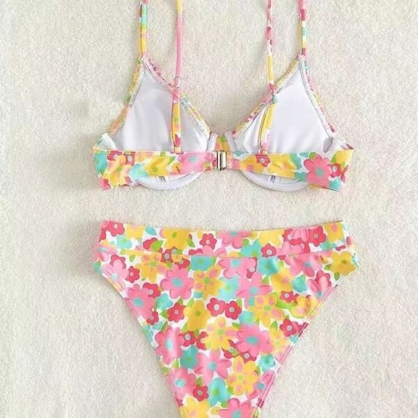 Floral Print 2-Piece Tie-Back Bikini - 图片 3