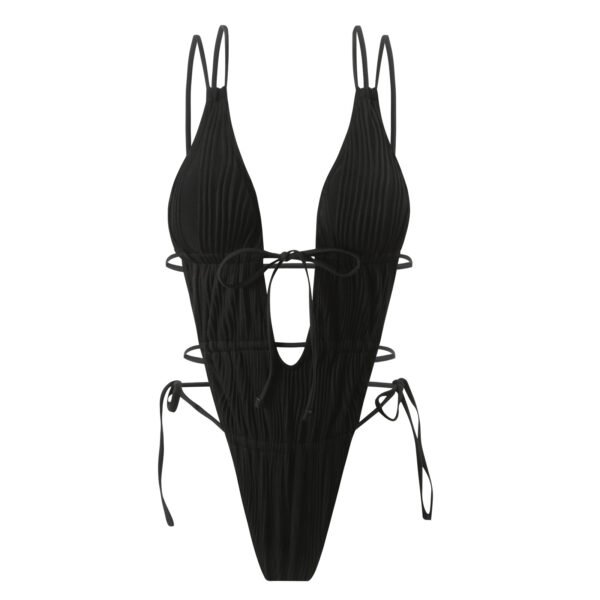 One-Piece Tie-Back Bikini – Trendy & Comfortable Beachwear - 图片 2