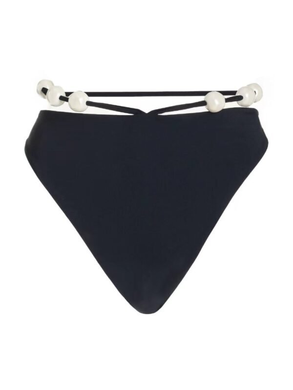 Pearl-Embellished Bandeau Bikini Set - 图片 7