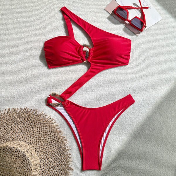 One-Piece Hollow-Out Bikini – Sexy and Trendy Swimsuit - 图片 2